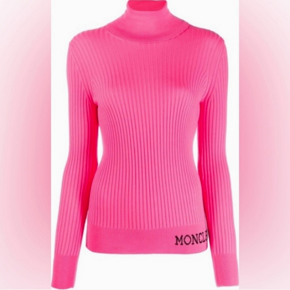 Moncler Logo Turtleneck Sweater Moncler Turtleneck Pink Moncler Ski Base Layer